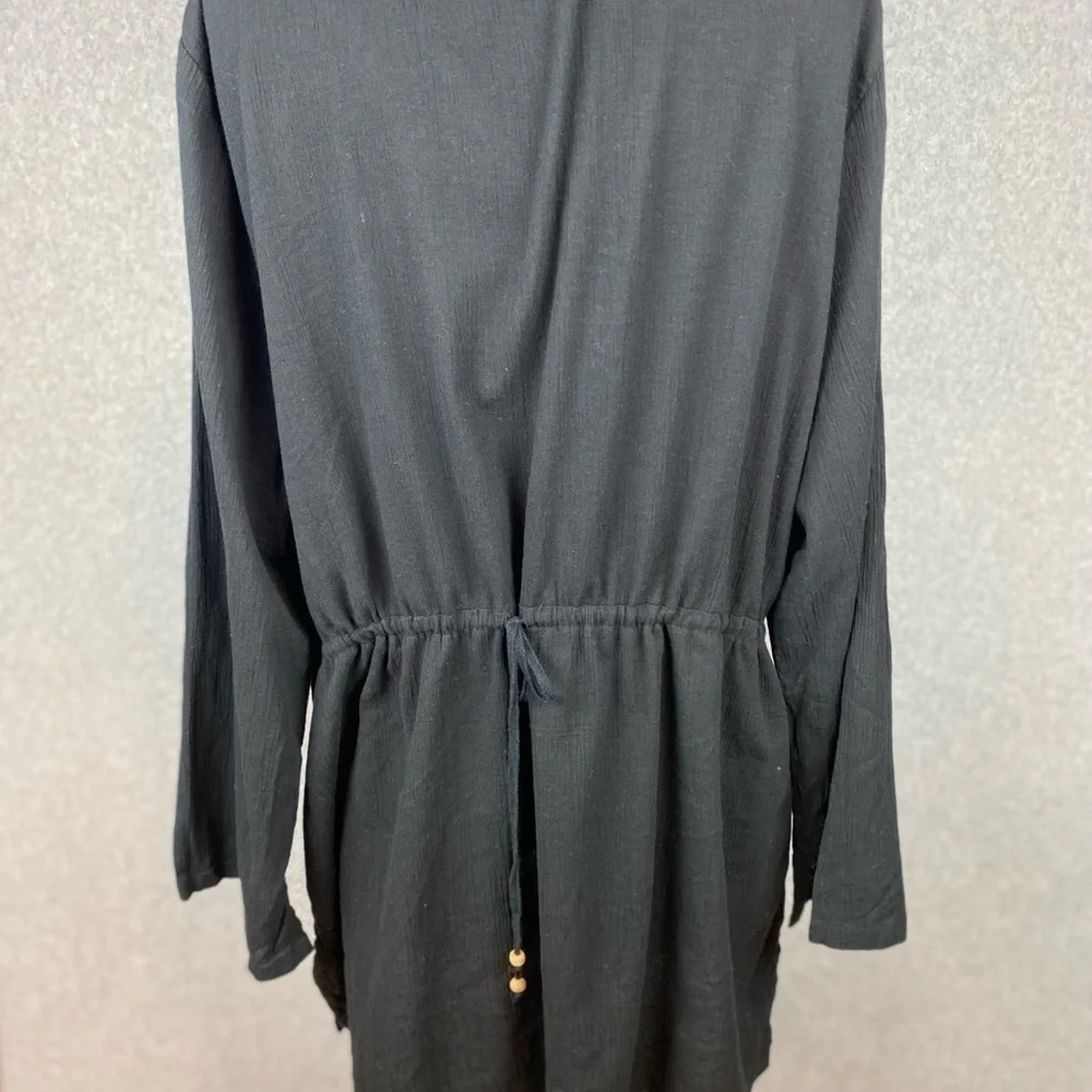 Le Cove Womens Cover Up Black Size L